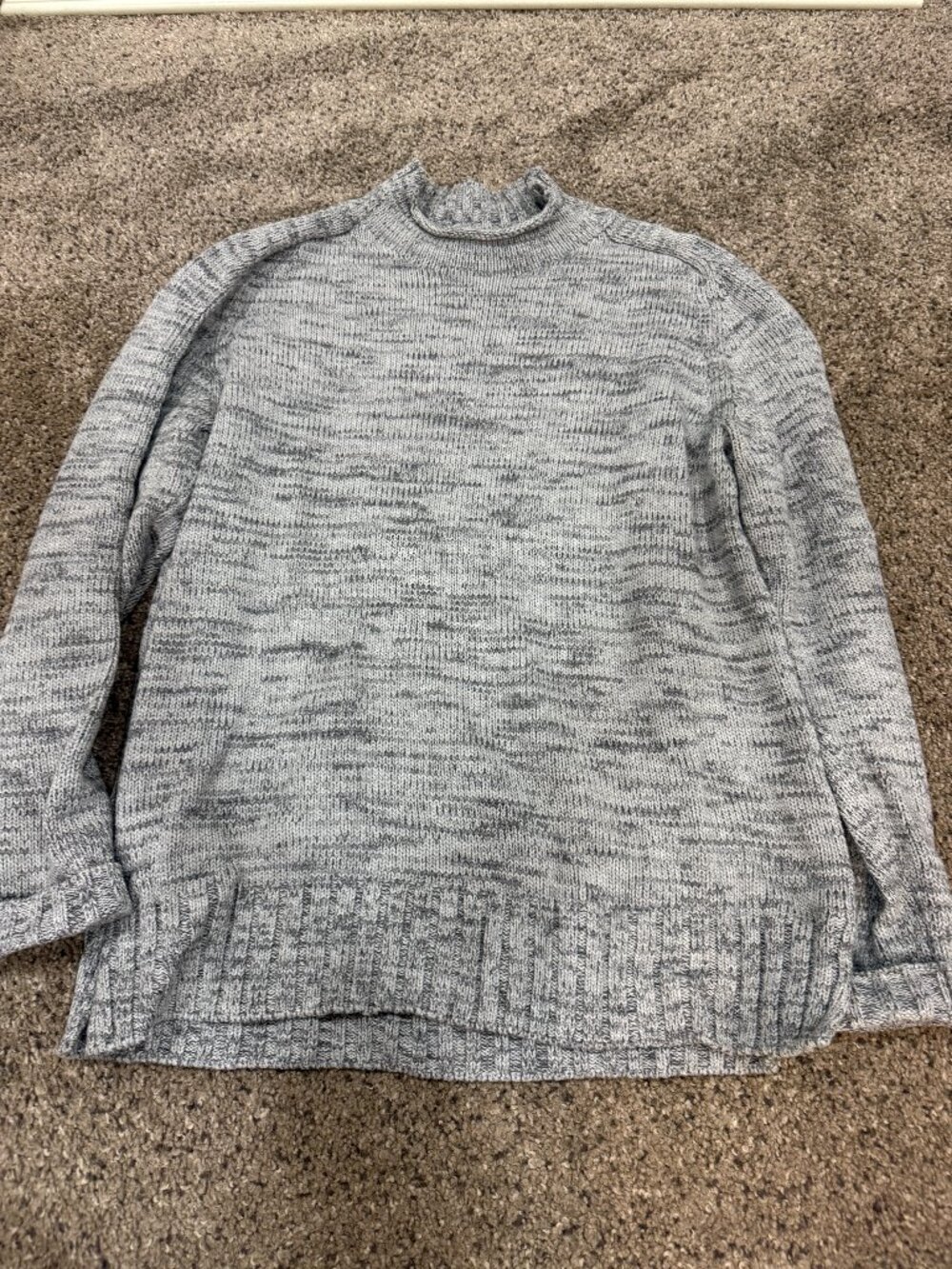 Peter Millar Women’s Gray Heather Cotton & Merino Wool Sweater – Small – Raglan